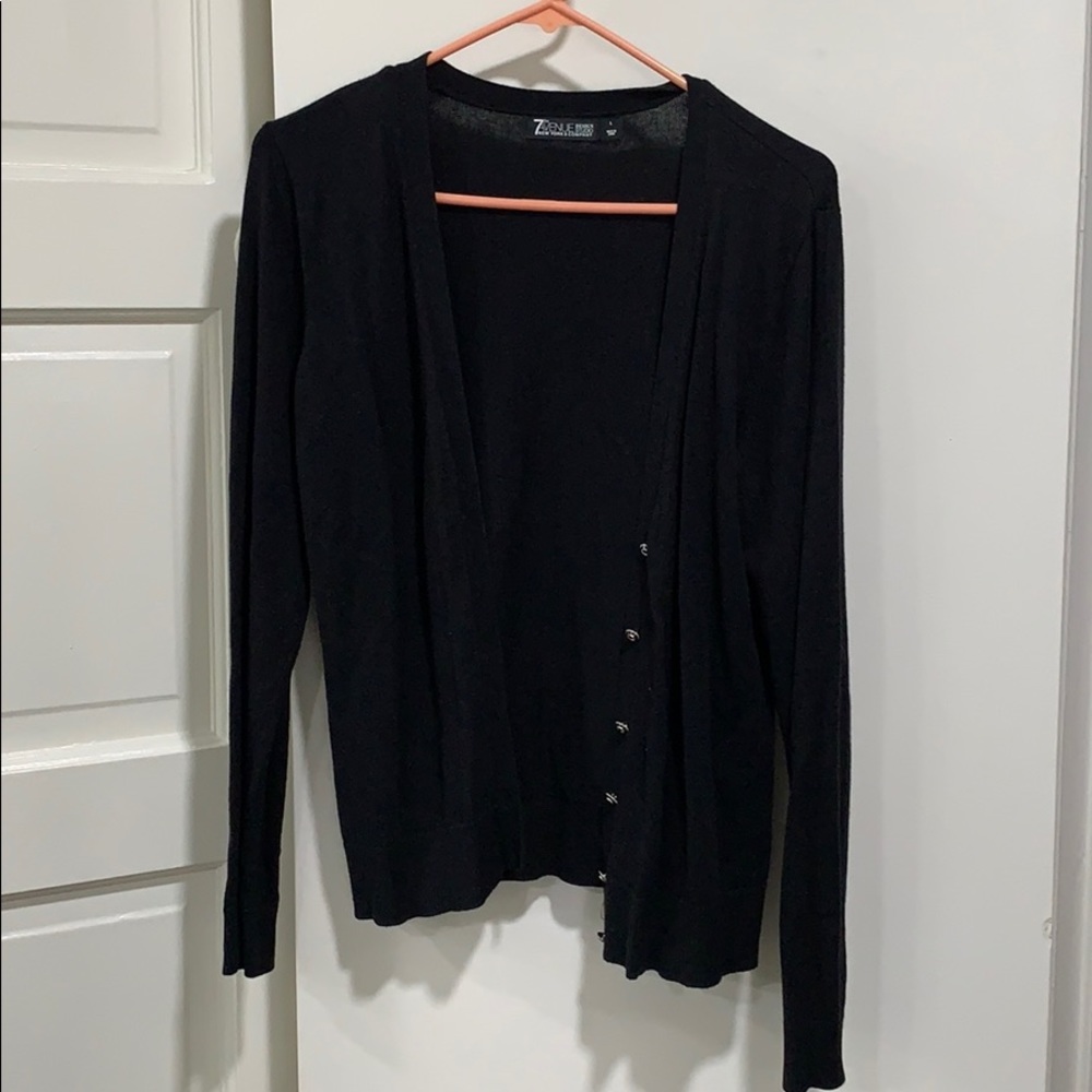 Black cardigan